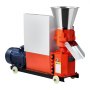 Molino de pellets de pienso VEVOR, máquina para fabricar pellets de pienso de 5 mm, 3 kW, 240 V, con 3 rodillos de presión y 4 ruedas, ideal para aves de corral, ganado y animales de granja.