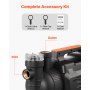 VEVOR Electronic Shallow Well Jet Pump, 1300W, 4800 L/H Maximum Flow Rate, PP Garden Well Jet Pump with 8 m Suction Height, Intelligent Electronic Control, for Garden Irrigation Lawn Sprinkler System