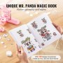 VEVOR Button Maker, 1/1,25/2,28 inch (25/32/58mm) 3-IN-1 Pin Maker, 300 buc piese pentru butoane, Button Maker cu Panda Magic Book, Kit de presare cu mâner cu arc ergonomic, pentru cadouri DIY pentru copii, roz