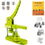 VEVOR Button Maker Machine, Installation-Free Badge Punch Press Kit, 25mm (1 inch) Pin Maker, Button Making Supplies with 500pcs Button Parts & Circle Cutter & Magic Book