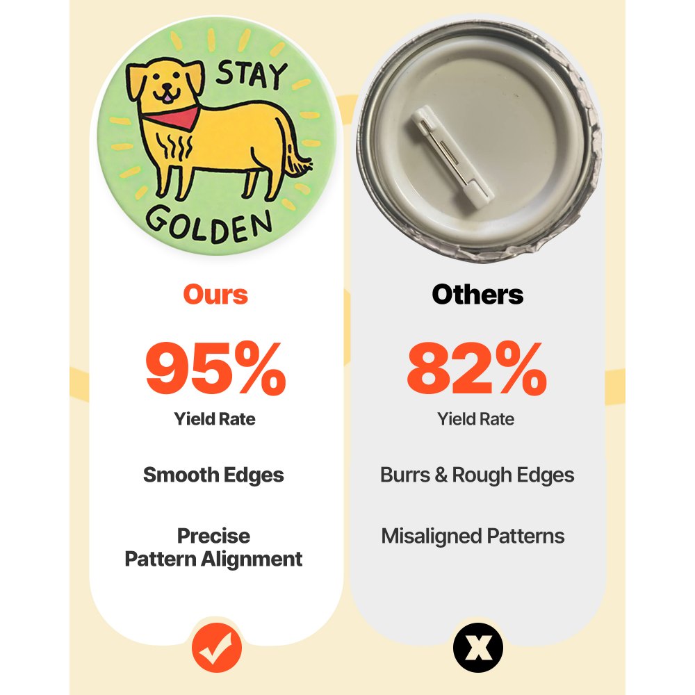 VEVOR Button Maker Machine, 25 mm, Plastic Pin Maker with 500pcs Button Parts, Mr. Panda Magic Book, Circle Cutter and Hex Wrenches, Reinforced Ergonomic Handle, for DIY Badges, Personalized Pins