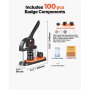 VEVOR Button Maker Machine, 1.25 inch/32mm Pin Maker, Installation-Free Badge Punch Press Kit, Children DIY Gifts Button Making Supplies with 500pcs Button Parts, Circle Cutter, Magic Book
