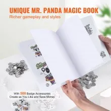 VEVOR Button Maker Machine, 1.25 inch/32mm Pin Maker, Installation-Free Badge Punch Press Kit, Children DIY Gifts Button Making Supplies with 500pcs Button Parts, Circle Cutter, Magic Book