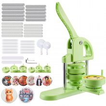 VEVOR Button Maker Machine Plastic Pin Maker 2.28/2.95 inch with 200pcs Parts