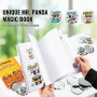 VEVOR Button Maker Machine, Installationsfri Badge Punch Press Kit, 58 mm (2,25 tum) Pin Maker, Button Maker Supplies med 100 st knappdelar & Circle Cutter & Magic Book