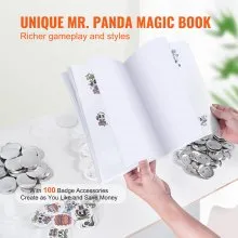 VEVOR Button Maker Machine, 2.28 inch/58mm Pin Maker, Installation-Free Badge Punch Press Kit, Children DIY Gifts Button Making Supplies with 100pcs Button Parts, Circle Cutter, Magic Book