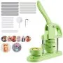 VEVOR Button Maker Machine, 58 mm, Plastic Pin Maker with 100pcs Button Parts, Circle Cutter and Hex Wrenches, Reinforced Ergonomic Handle, for DIY Badges, Personalized Pins and Key Chains, Green