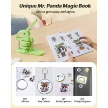 VEVOR Button Maker Machine Plastic Pin Maker 2.95 in with 100pcs Button Parts