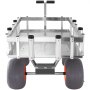 VEVOR beach fishing cart with large wheels, metal frame, and multiple rod holders for sandy terrain.