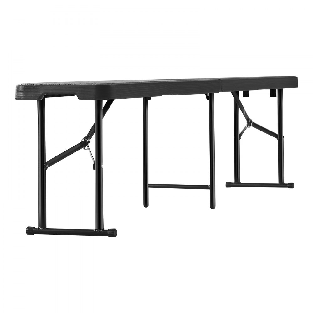 VEVOR 6FT Plastic Folding Bench Portable Outdoor Bench for Picnic Camping Garden