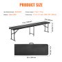 VEVOR 6FT Plastic Folding Bench Portable Outdoor Bench for Picnic Camping Garden