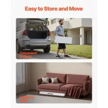 VEVOR 6FT Plastic Folding Bench Portable Outdoor Bench for Picnic Camping 2 Pack