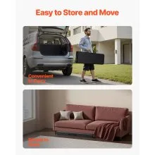 VEVOR 6FT Plastic Folding Bench 2 Pack Portable Outdoor Bench for Garden Black