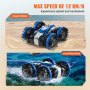 VEVOR Amphibious Remote Control Car Boat 2.4 GHz 4WD RC Boat Kids Adults Blue