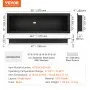 VEVOR Shower Niche Ready for Tile 40.64 x 127 cm, Single Shelf Organizer, Square Corners Wall-inserted Niche Recessed, Sealed Protection Modern Soap Storage Niche for Shower Bathroom, Black