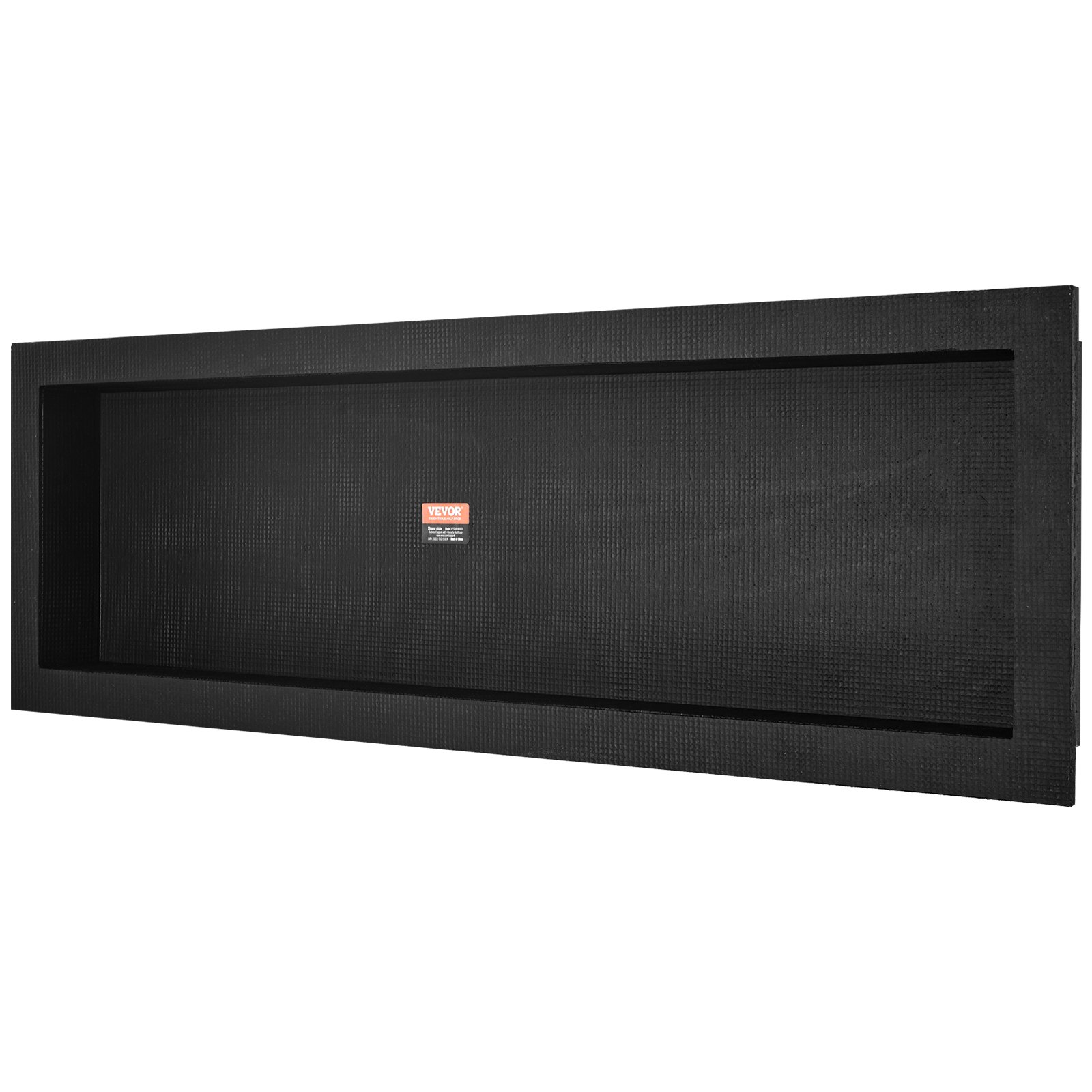 VEVOR Shower Niche Ready for Tile 40.64 x 127 cm, Single Shelf Organizer, Square Corners Wall-inserted Niche Recessed, Sealed Protection Modern Soap Storage Niche for Shower Bathroom, Black