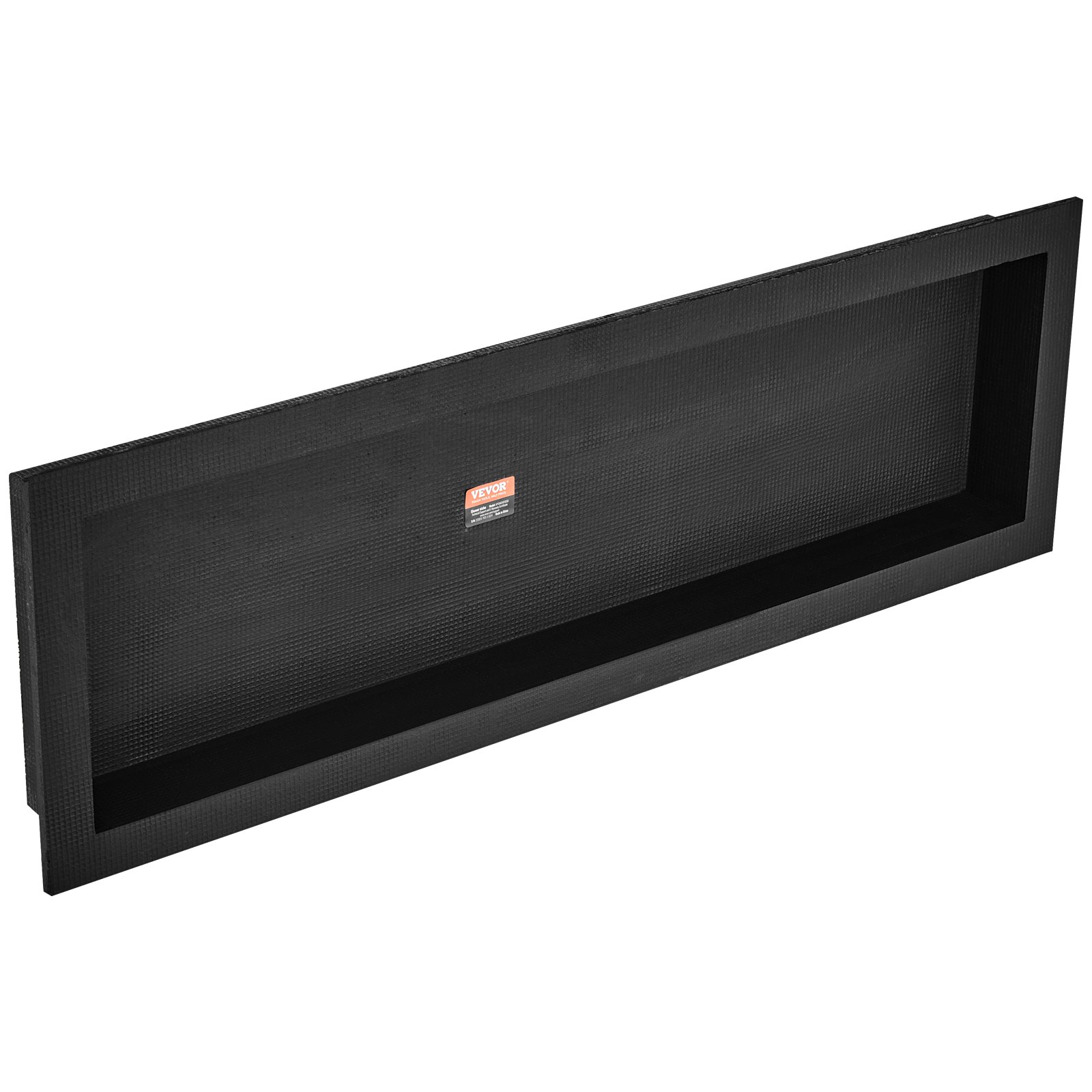 VEVOR Shower Niche Ready for Tile 40.64 x 127 cm, Single Shelf Organizer, Square Corners Wall-inserted Niche Recessed, Sealed Protection Modern Soap Storage Niche for Shower Bathroom, Black