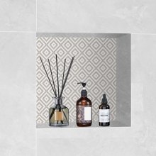 VEVOR Nicho de ducha listo para azulejos de 16.0 x 16.0 in, organizador de un solo estante, esquinas cuadradas, nicho empotrado en la pared, protección sellada, moderno nicho de almacenamiento de jabón para baño de ducha, negro