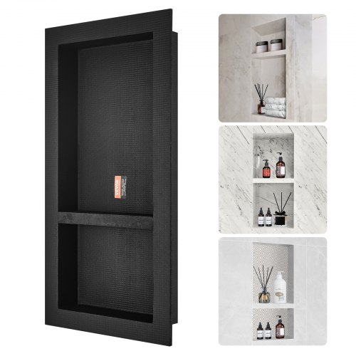 Niche De Douche à Carreler 40x30x5.5cm - Prête à Poser, Étanchéité Intégrée, Design Élégant
