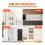 VEVOR Shower Niche Ready for Tile 40.64 x 81.28 cm, Double Shelf Organizer, Square Corners Wall-inserted Niche Recessed, Sealed Protection Modern Soap Storage Niche for Shower Bathroom, Black