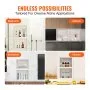 VEVOR Shower Niche Ready for Tile 40.64 x 60.96 cm, Double Shelf Organizer, Square Corners Wall-inserted Niche Recessed, Sealed Protection Modern Soap Storage Niche for Shower Bathroom, Black