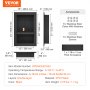 VEVOR Shower Niche Ready for Tile 40.64 x 60.96 cm, Double Shelf Organizer, Square Corners Wall-inserted Niche Recessed, Sealed Protection Modern Soap Storage Niche for Shower Bathroom, Black