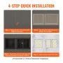 VEVOR Shower Niche Ready for Tile 40.64x40.64cm & 40.64x50.8cm, Triple Shelf, Square Corners Wall-inserted Niche Recessed, Sealed Protection Modern Soap Storage Niche for Shower Bathroom, Black