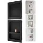 VEVOR Shower Niche Ready for Tile 40.64x40.64cm & 40.64x50.8cm, Triple Shelf, Square Corners Wall-inserted Niche Recessed, Sealed Protection Modern Soap Storage Niche for Shower Bathroom, Black