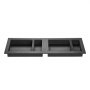 VEVOR Shower Niche, 40.6 x 61.0 cm + 40.6 x 61.0 cm Recessed Wall Niche with Movable Shelf, 10.2 cm Thick Modern Soap & Shampoo Storage Organizer,Square Corners,Sealed Waterproof, Black for Bathroom
