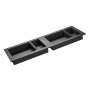 VEVOR Shower Niche, 40.6 x 61.0 cm + 40.6 x 61.0 cm Recessed Wall Niche with Movable Shelf, 10.2 cm Thick Modern Soap & Shampoo Storage Organizer,Square Corners,Sealed Waterproof, Black for Bathroom