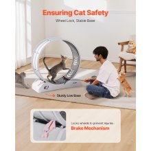 Roue d'exercice pour chat VEVOR 31,5 pouces Grande roue de course d'intérieur pour chat Tapis roulant Blanc