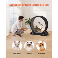 Roue d'exercice pour chat VEVOR 31,5 pouces Grande roue de course d'intérieur pour chat Tapis roulant Noir