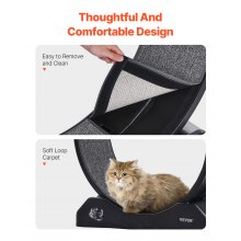 Roue d'exercice pour chat VEVOR 31,5 pouces Grande roue de course d'intérieur pour chat Tapis roulant Noir