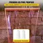 VEVOR Fountain Spillway 23.6x3.2x8.1 Inch, Pool Waterfall Fountain 17 Colors Led, Pool Water Fall Kit with Remote, Pool Spillway Solid Acrylic Pool Waterfall for Garden Pond, Swimming Pool, Square