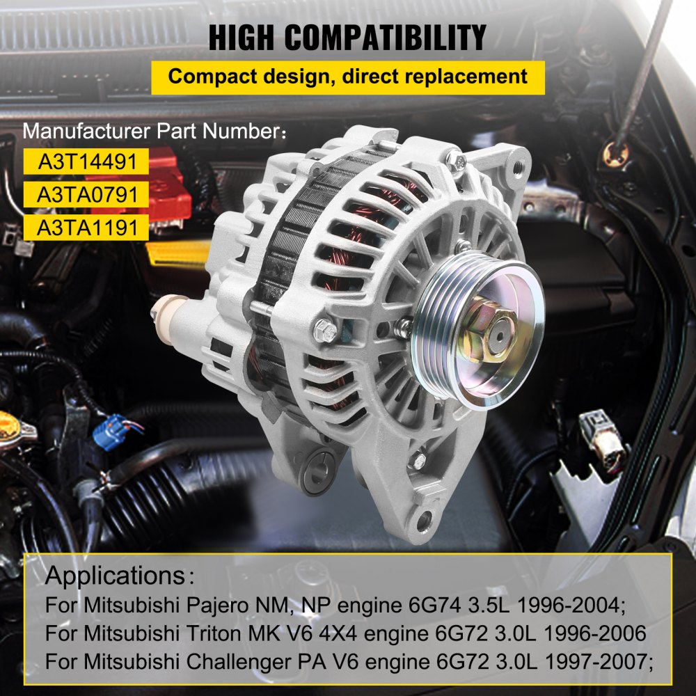 Alternator for Mitsubishi Pajero NM NP NL Challenger PA Triton MK V6 3.0L 3.5L