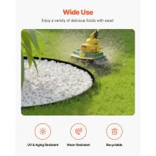 VEVOR Landscape Edging 20ft x 2in L-Shaped Durable Plastic Garden Border No Dig