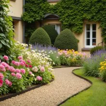 VEVOR Landscape Edging 20ft x 2in L-Shaped Durable Plastic Garden Border No Dig