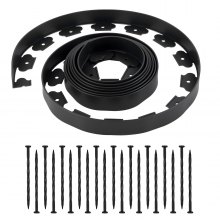 VEVOR Landscape Edging 20ft x 2in L-Shaped Durable Plastic Garden Border No Dig