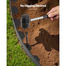 VEVOR Landscape Edging 1000x10 cm L-Shaped Durable Plastic Garden Border No Dig