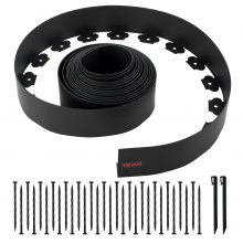 VEVOR Landscape Edging 1000x10 cm L-Shaped Durable Plastic Garden Border No Dig