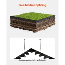 VEVOR Landscape Edging Border 10Pcs 6 ft x 1.6 in Plastic Garden Edging No Dig
