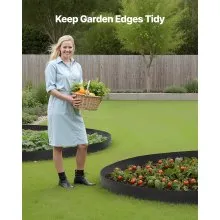 VEVOR Landscape Edging 66ft x 4in L-Shaped Durable Plastic Garden Border No Dig