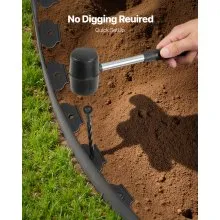 VEVOR Landscape Edging 66ft x 4in L-Shaped Durable Plastic Garden Border No Dig