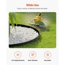 VEVOR Landscape Edging 66ft x 4in L-Shaped Durable Plastic Garden Border No Dig