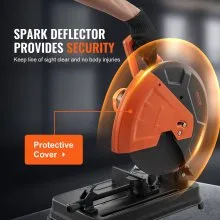 VEVOR Abrasive Chop Saw, 14"/355mm Blade Diameter Cut Off Saw, 2300W 3600RPM Steel Cutting Machine, 0-45° Adjustable Angle Miter Saw for Cutting Metal Cutting Chop Saw for Steel/Rebar/Iron/Aluminum