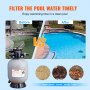 VEVOR Sand Filter, 16-inch, 406.4mm, Up to 35 GPM Flow Rate, Above Inground Swimming Pool Sand Filter System with 7-Way Multi-Port Valve, Filter, Backwash, Rinse, Recirculate, Waste, Winter, Closed Functions