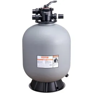 VEVOR Sand Filter, 24-inch, Up to 65 GPM Flow Rate, Above Inground Swimming Pool Sand Filter System with 7-Way Multi-Port Valve, Filter, Backwash, Rinse, Recirculate, Waste, Winter, Closed Functions | VEVOR US