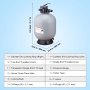 VEVOR Sand Filter, 24-inch, Up to 65 GPM Flow Rate, Above Inground Swimming Pool Sand Filter System with 7-Way Multi-Port Valve, Filter, Backwash, Rinse, Recirculate, Waste, Winter, Closed Functions