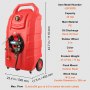 VEVOR Fuel Caddy, 32 Gallon, Portable Fuel Storage Tank On-Wheels, with 12V DC 140 W Transfer Pump (for Diesel Only), Diesel Fuel Container with 13 Ft Hose, Flow Rate 40L/min, for Trucks, Boats