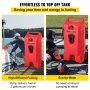 VEVOR Fuel Caddy, 14 Gallon, Gas Storage Tank On-Wheels, with Siphon Pump and 9.8 ft Long Hose, Gasoline Diesel Fuel Container for Cars, Lawn Mowers, ATVs, Boats, More, Red
